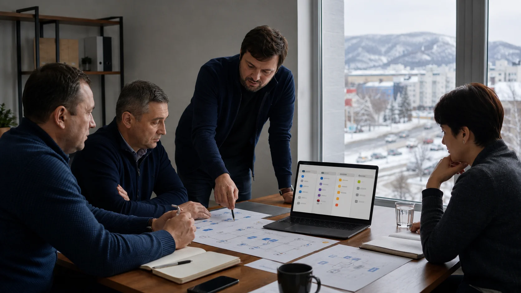 Команда планирует roadmap внедрения AI-услуг